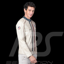 Steve McQueen Lederjacke Liam Ecru Herren – Racing-Stil 1971 – Artikelnummer 27671-2574