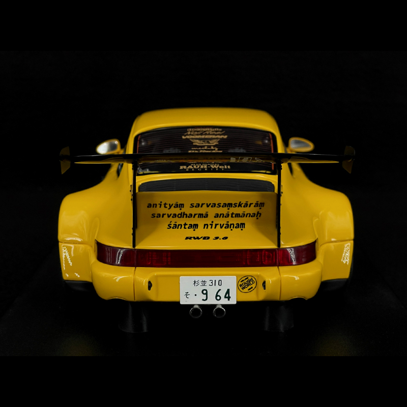 KOVOVÉ a RESIN MODELY | Porsche RWB Qeema 2024 yellow GT Spirit 1:18