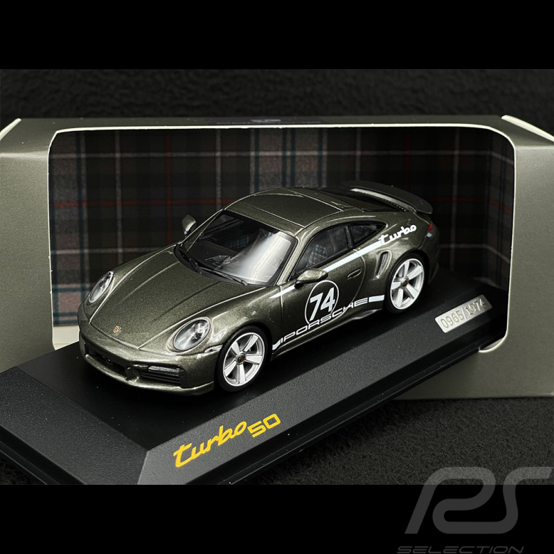 Porsche 911 Turbo S Typ 992 2024 50. Jahrestag Aventurin Grün 1/43 Minichamps WAP0201670SHDP