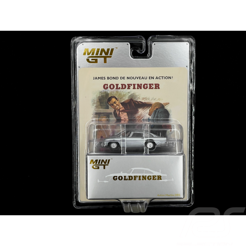 Aston Martin DB5 1965 James Bond Goldfinger Version Française Argent 1/64 Mini GT MGT00900-007F