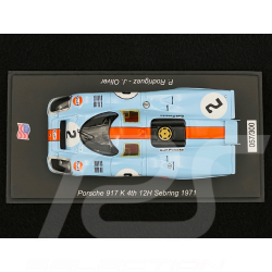 Porsche 917 K Gulf n° 2 4ème 12h Sebring 1971 1/43 Spark US345