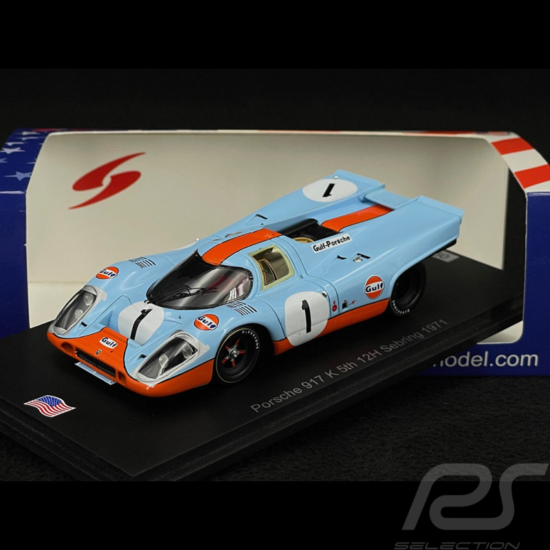 Porsche 917 K Gulf n° 1 5ème 12h Sebring 1971 Siffert Bell 1/43 Spark US344