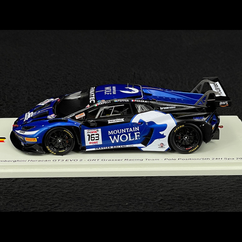 Lamborghini Huracan GT3 Evo 2 n° 163 5ème 24h Spa 2024 1/43 Spark