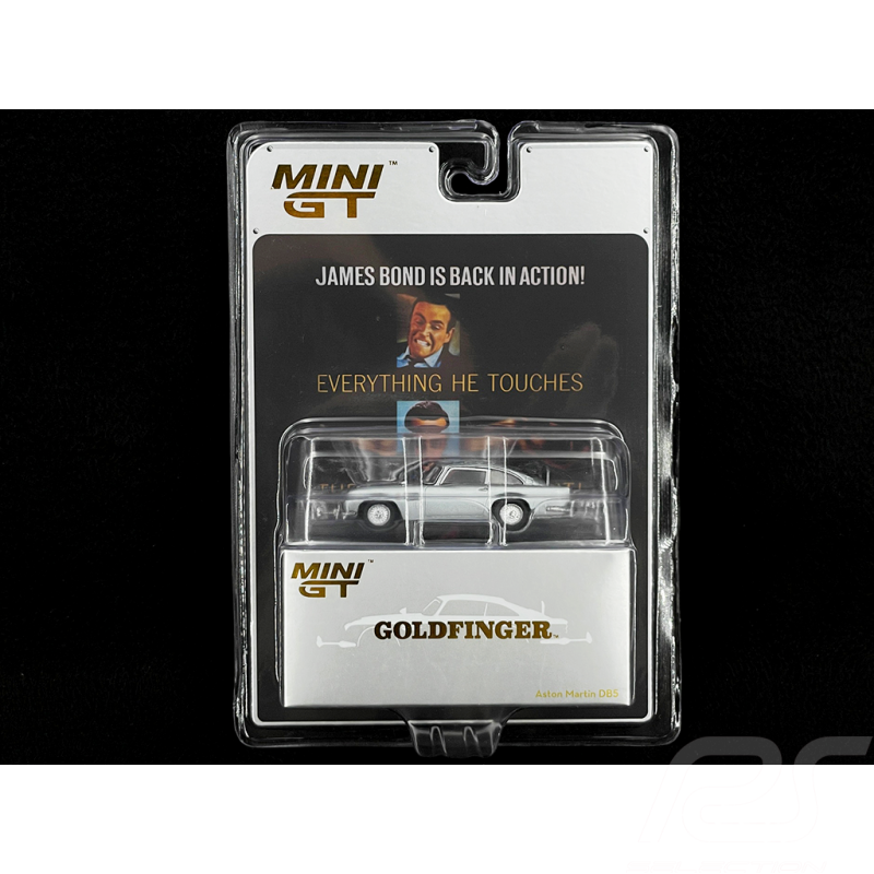 Aston Martin DB5 1965 James Bond Goldfinger Englische Fassung Silber 1/64 Mini GT MGT00900-007E