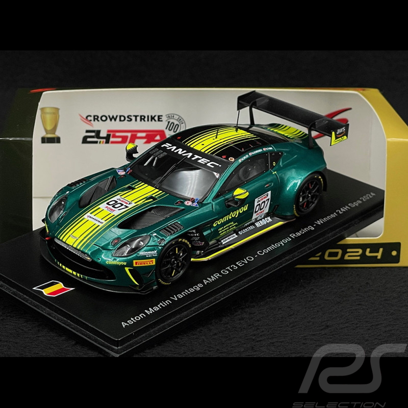 Aston Martin Vantage AMR GT3 EVO n° 007 Vainqueur 24h Spa 2024 1/43 Spark 43SPA2024