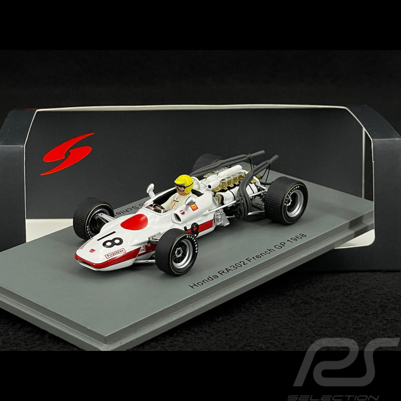 Jo Schlesser Honda RA302 n° 18 GP France F1 1968 Letztes Rennen 1/43 Spark S6227