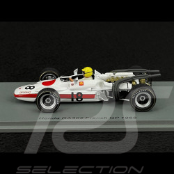 Jo Schlesser Honda RA302 n° 18 GP France F1 1968 Letztes Rennen 1/43 Spark S6227