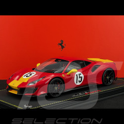 Ferrari 488 Pista n° 15 Custom Le Mans 1973 Rot / Gelb 1/18 BBR Models P18145ST