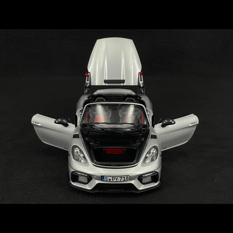 Porsche 718 Spyder RS Pack Weissach Argent GT Métallisé 2023 – NOREV 1/18 – Neuf