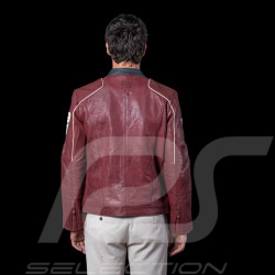 Steve McQueen Lederjacke Liam Dunkelrot Herren – Racing-Stil 1971 – Artikelnummer 27671-4010