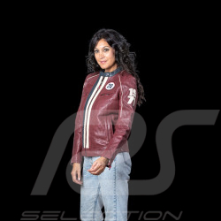 Steve McQueen Jacket Jutta Dark Red Leather – 1971 Racing Style for Women – Article ID 27674-4010