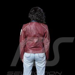 Steve McQueen Jacket Jutta Dark Red Leather – 1971 Racing Style for Women – Article ID 27674-4010
