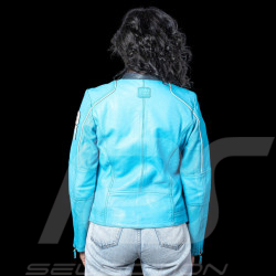 Steve McQueen Lederjacke Jutta Nordisch Blau Damen – Racing-Stil 1971 – Artikelnummer 27674-0611