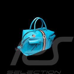 Steve McQueen Travel Bag Dean 6 72H Leather Nordic Blue – vintage racing look – Article ID 27658-0611