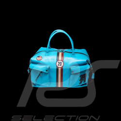 Steve McQueen Reisetasche Leder Dean 6 72H Blau Nordisch – Racing-Look – Artikelnummer 27658-0611