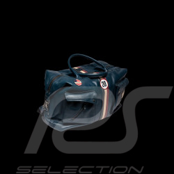 Sac de voyage en cuir Steve McQueen Dean 6 72H Bleu Royal - inspiration racing 1971 - réf 27658-0012
