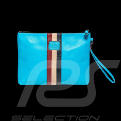 Pochette en cuir Steve McQueen Jim 6 Bleu Nordique – style vintage 1971 – réf 27660-0611