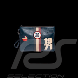 Steve McQueen Lederpouch Jim 6 Blau Royal – Racing-Style 1971 – Artikelnummer 27660-0012