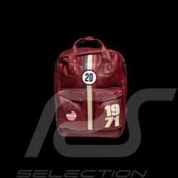 Steve McQueen Rucksack Matt 6 Leder Dunkelrot – Racing-Stil 1971 – Artikelnummer 27661-4010