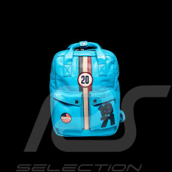 Steve McQueen Lederrucksack Matt 6 Nordisch Blau – Racing-Design 1971 – Artikelnummer 27661-0611