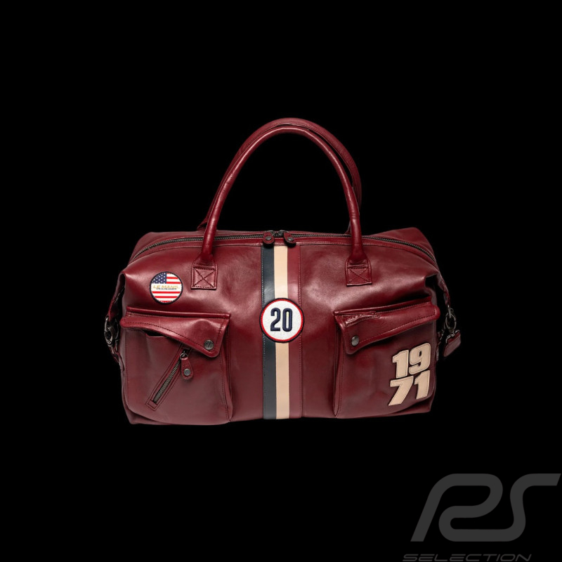 Steve McQueen Ledertasche Nolan 6 48H Rot – Vintage Racing Stil – Artikelnummer 27662-4010