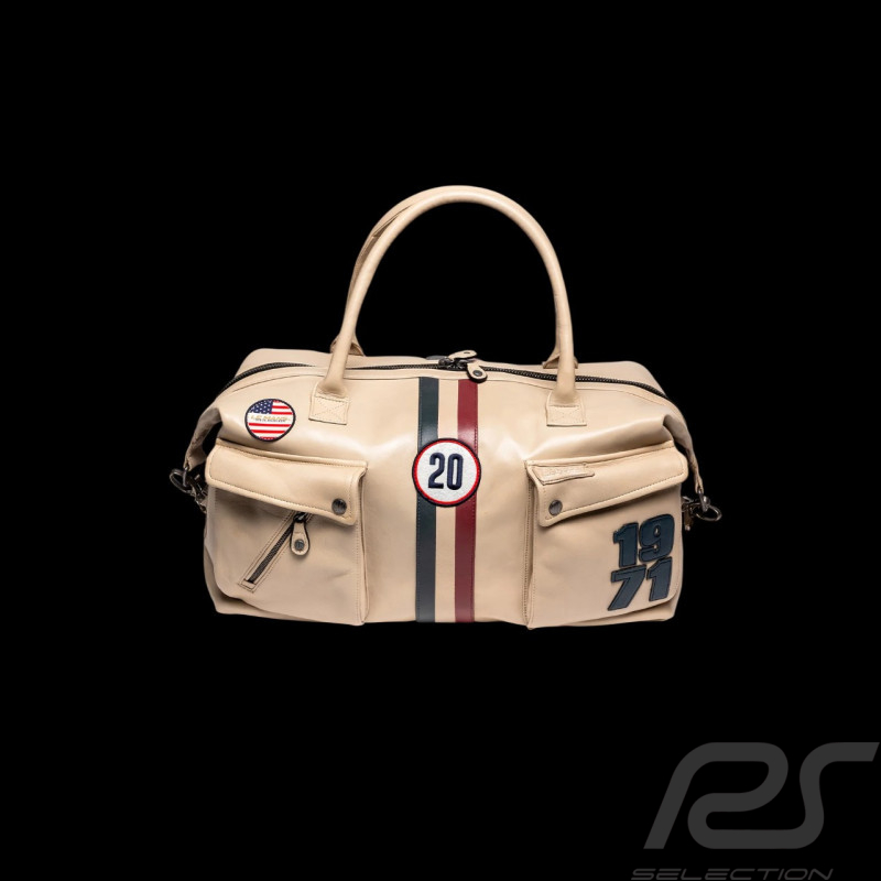 Steve McQueen Ledertasche Nolan 6 48H Ecru – Vintage Racing Look – Artikelnummer 27662-2574