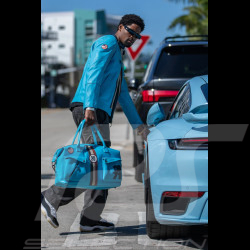 Steve McQueen Travel Bag Nolan 6 48H Leather Nordic Blue – Retro Racing Style – Article ID 27662-0611