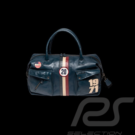Steve McQueen Ledertasche Nolan 6 48H Königsblau – Racing-Look 1971 – Artikelnummer 27662-0012