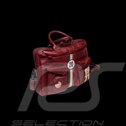Sacoche en cuir Steve McQueen Wayne 6 Rouge Foncé – esprit 24h Le Mans – réf 27665-4010