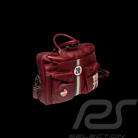 Steve McQueen Ledertasche Wayne 6 Dunkelrot – Racing-Look im Alltag – Artikelnummer 27665-4010