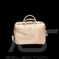 Steve McQueen Shoulder Bag Wayne 6 Ecru Leather – Retro Racing Look – Article ID 27665-2574