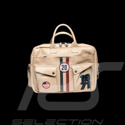 Steve McQueen Ledertasche Wayne 6 Ecru – Vintage Racing Stil – Artikelnummer 27665-2574