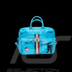 Steve McQueen Ledertasche Wayne 6 Nordisch Blau – Vintage Racing Look – Artikelnummer 27665-0611