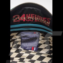 Sacoche en cuir Steve McQueen Wayne 6 Bleu Nordique – inspiration racing 1971 – réf 27665-0611