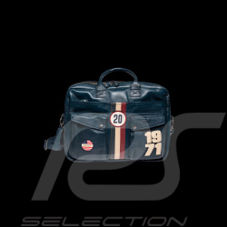 Steve McQueen Shoulder Bag Wayne 6 Royal Blue Leather – Racing Heritage – Article ID 27665-0012