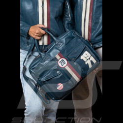 Steve McQueen Shoulder Bag Wayne 6 Royal Blue Leather – Racing Heritage – Article ID 27665-0012