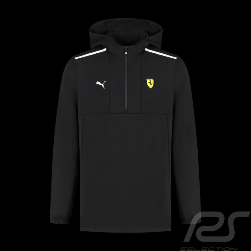 Sweatshirt Ferrari à capuche F1 Puma noir zippé 1/4 – Leclerc / Hamilton – réf 701232787-002