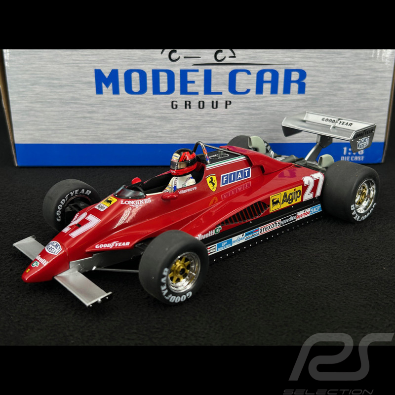 Gilles Villeneuve Ferrari 126C2 n° 27 GP Belgique F1 1982 Last race 1/18 Model Car Group MCG18629
