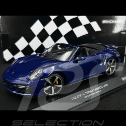 Porsche 911 Turbo S Cabriolet type 992 Bleu gentiane 2020 1/18 Minichamps 155069081