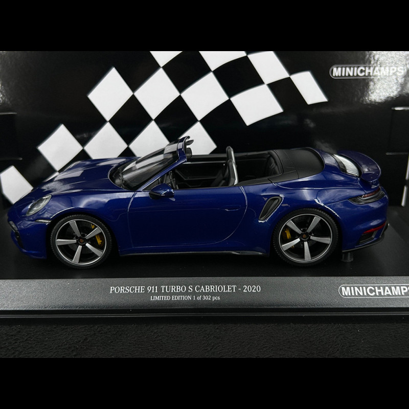 Porsche 911 Turbo S Cabriolet type 992 Enzianblau 2020 1/18