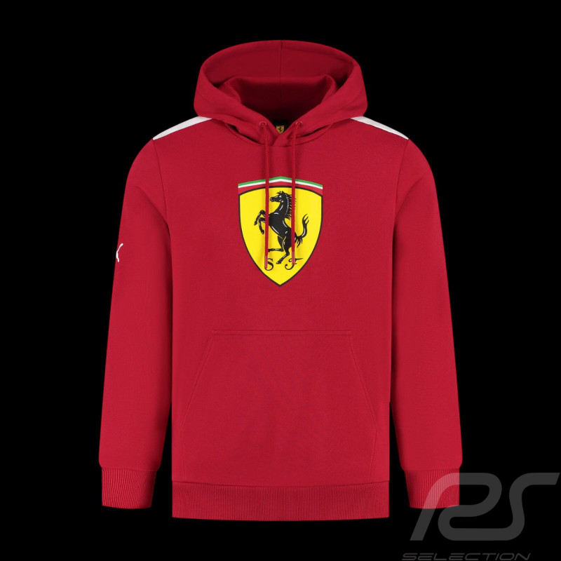 Sweat à capuche Ferrari F1 Puma rouge cerise Leclerc / Hamilton - Réf 701232790-001