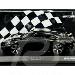 Porsche 911 Sport Classic Typ 992 2022 Schwarz 1/18 Minichamps 155062001
