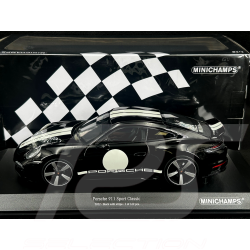 Porsche 911 Sport Classic Typ 992 2022 Schwarz mit weißen Streifen 1/18 Minichamps 155062000 Porsche 911 Sport Classic Typ 992 2022 Schwarz mit weißen Streifen 1/18 Minichamps 155062000