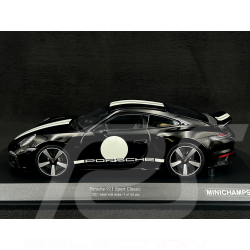 Porsche 911 Sport Classic Typ 992 2022 Schwarz mit weißen Streifen 1/18 Minichamps 155062000 Porsche 911 Sport Classic Typ 992 2022 Schwarz mit weißen Streifen 1/18 Minichamps 155062000