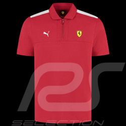 Ferrari F1 Polo Puma 1/4 Zip Kirsch Rot Leclerc / Hamilton - Herren - 701232789-001