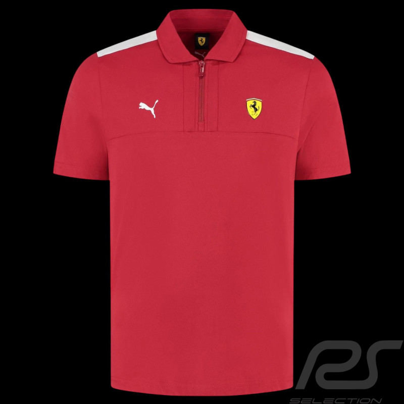 Ferrari F1 Polo Puma 1/4 Zip Kirsch Rot Leclerc / Hamilton - Herren - 701232789-001
