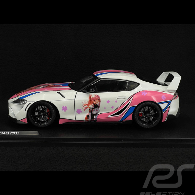 Toyota GR Supra Itasha 2024 Blanc/Rose 1/18 Solido S1809008