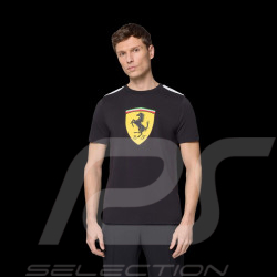 Ferrari F1 T-Shirt Puma Large Shield Black Leclerc / Hamilton - Man - 701232784-002