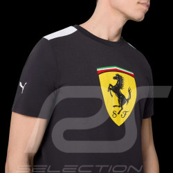 Ferrari F1 T-Shirt Puma Großes Wappen Schwarz Leclerc / Hamilton - Herren - 701232784-002