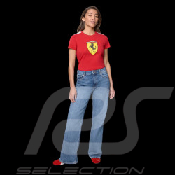 Ferrari F1 T-Shirt Puma Großes Wappen Rot Cerise Leclerc / Hamilton - Damen - 701232785-001